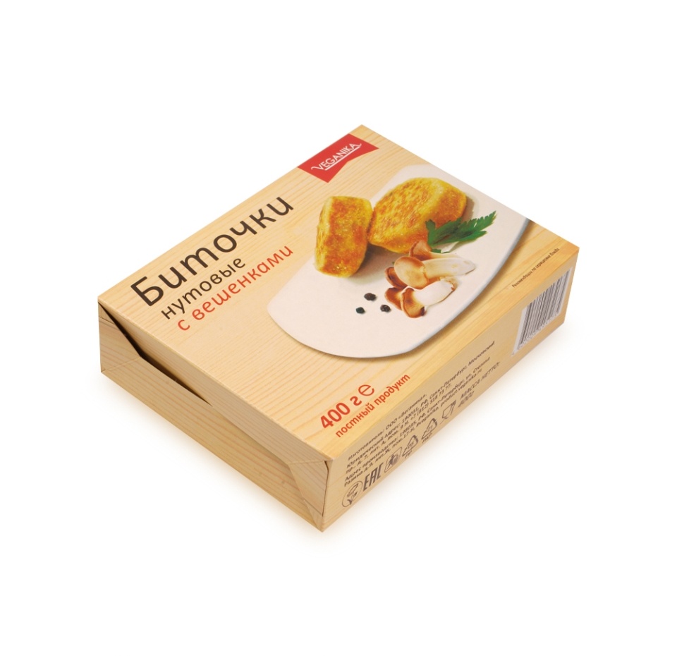 

Биточки нутовые с вешенками Veganika 400 г, Россия