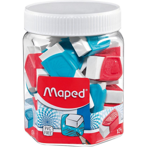 Ластик Maped жесткий для точного стирания в футляре, 1 шт в ассортименте