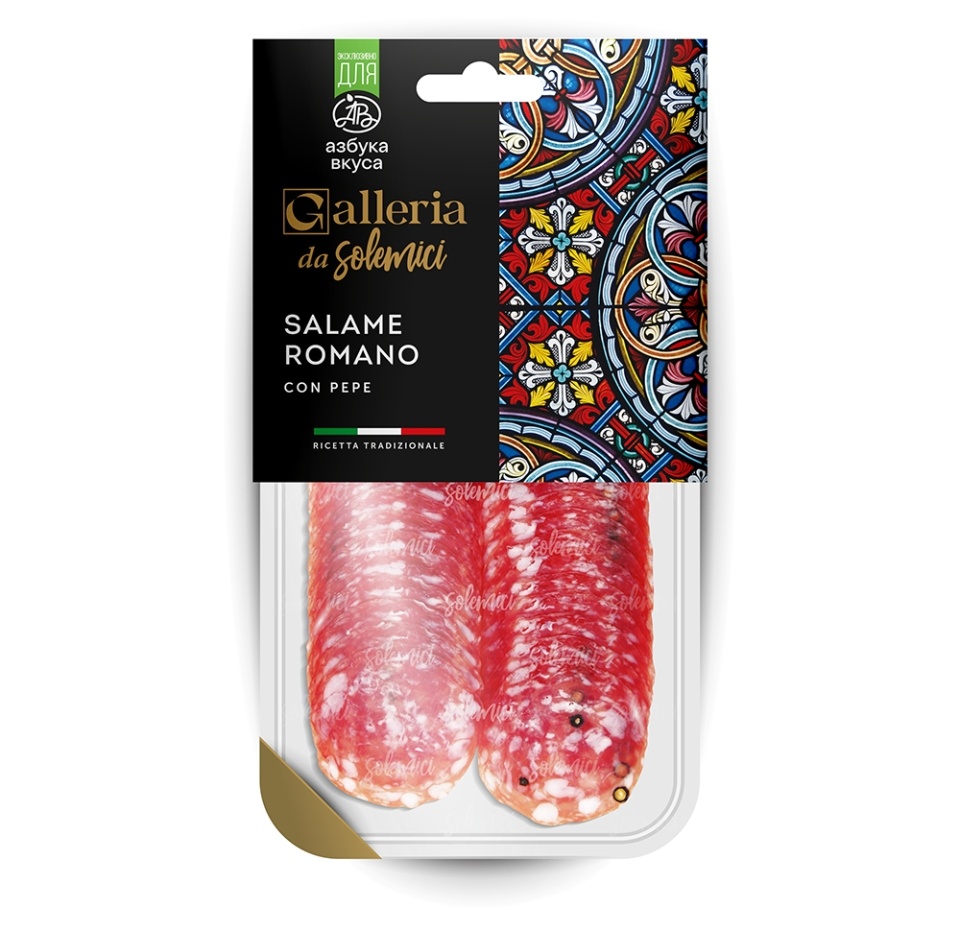 

Колбаса с/в Solemici полусухая Салями Романо с перцем нарезка 70г