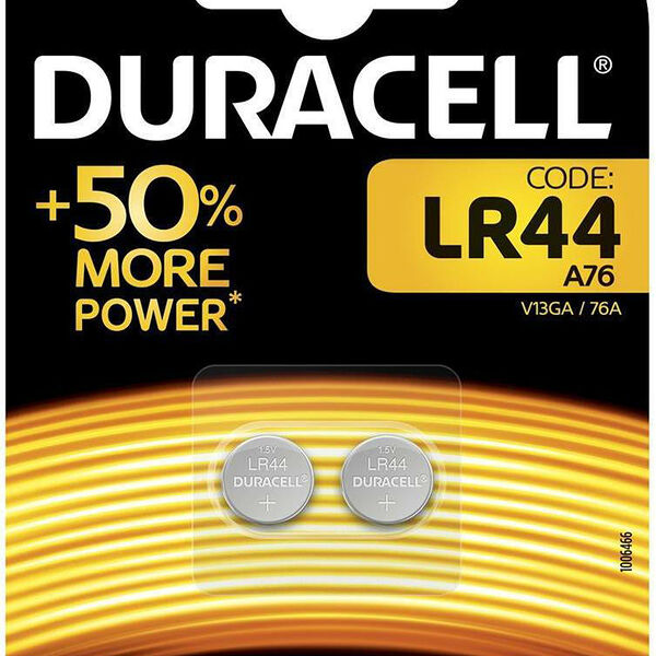 Батарейки Duracell LR44, 2 шт