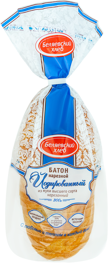 

Батон Беляевский хлеб Йодированный, в нарезке 300 г