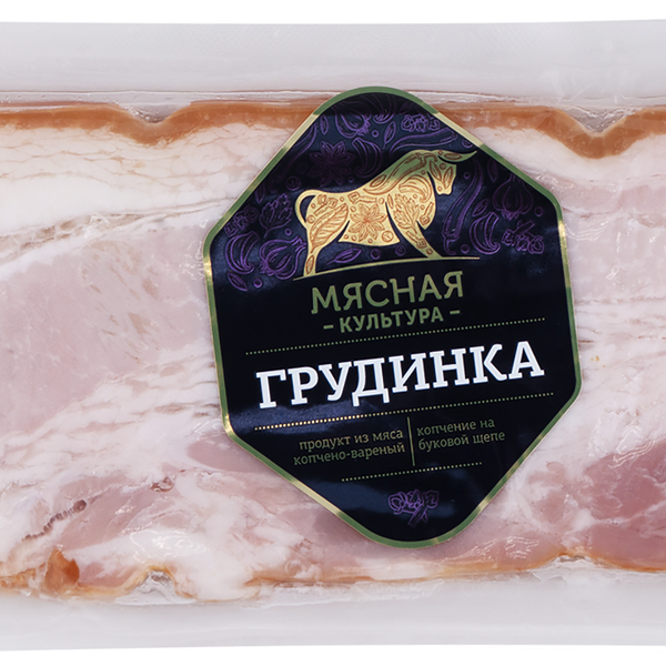 Грудинка копчено-вареная МЯСНАЯ КУЛЬТУРА, 350г