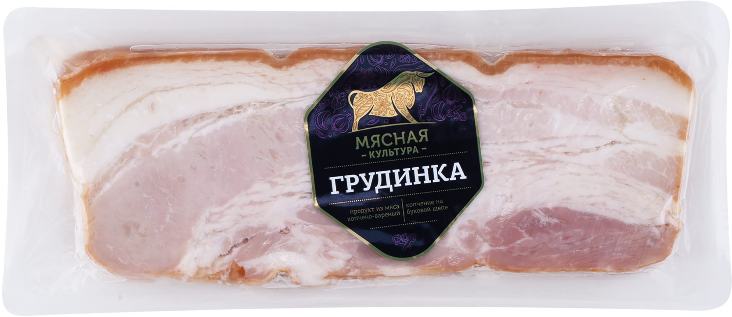 

Грудинка копчено-вареная МЯСНАЯ КУЛЬТУРА, 350г