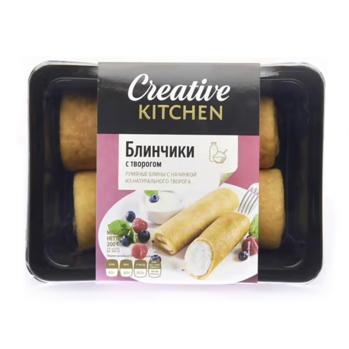 

Блинчики Creative Kitchen с творогом охлажденные 200 г