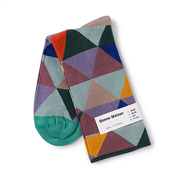 Носки унисекс Harlequin Multico высокие, Bonne Maison, размер 36/38, Франция