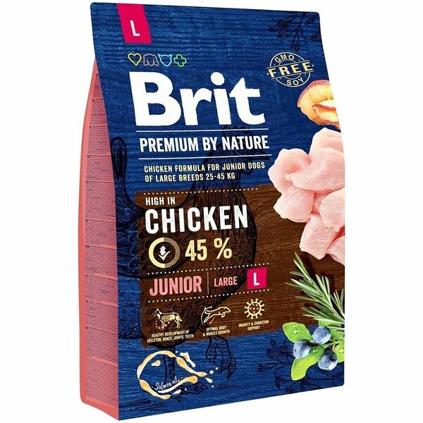 Корм Brit Premium Dog Junior Large с курицей