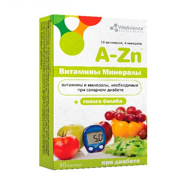 Vitascience Витаминно-минеральный комплекс От А до Zn при диабете капсулы 30 шт
