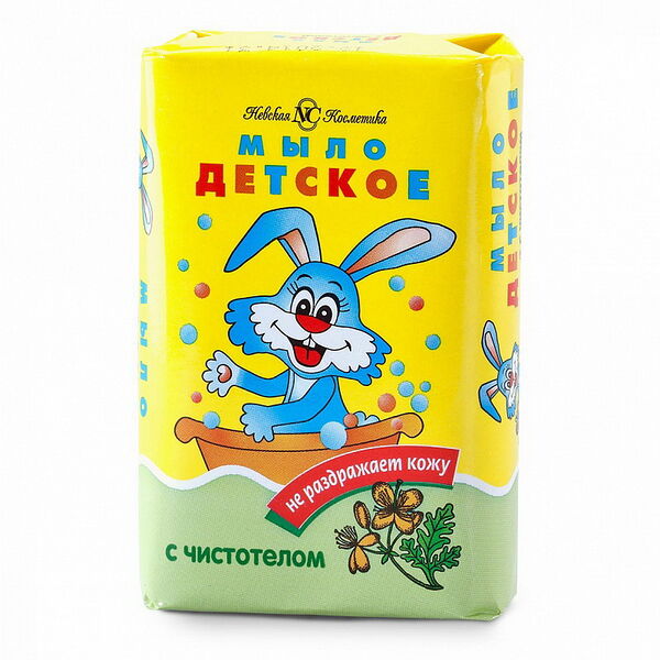 Мыло туалетное Невская Косметика Детское с чистотелом 90г