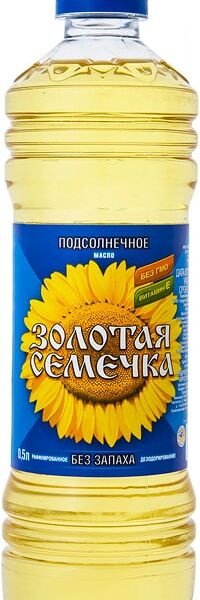 Масло подсолнечное Золотая семечка рафинированное, 500 мл