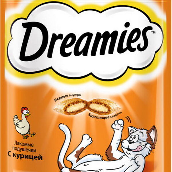 DREAMIES Chicken Лакомство DREAMIES™ для взрослых кошек с курицей 140гр