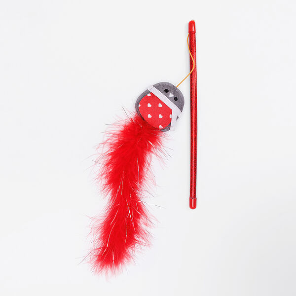Игрушка для кошек дразнилка птичка с хвостом 25 см