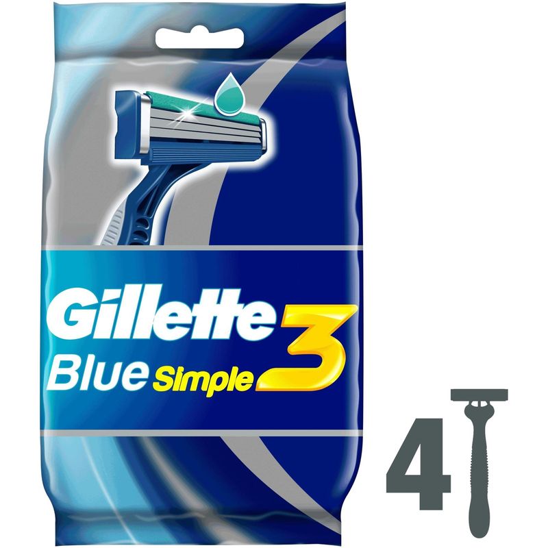 

Бритвы одноразовые мужские Gillette Blue Simple 3, 4 шт