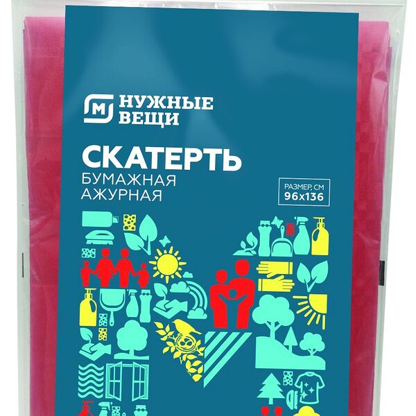 Скатерть бумажная Vitto Лекс с полимерным покрытием 96x136 см