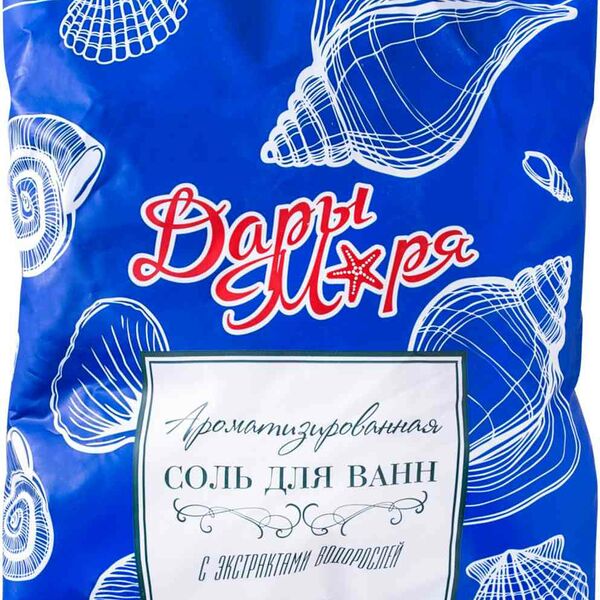 Соль для ванн ароматизированная Дары моря с экстрактами водорослей