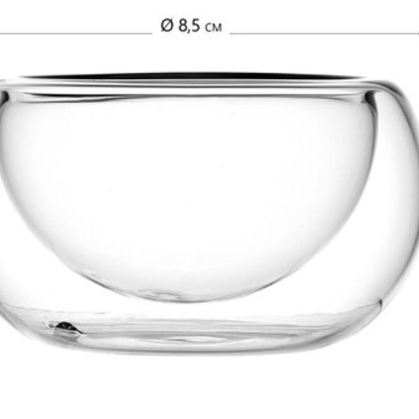 Пиала стеклянная необжигающая с двойными стенками