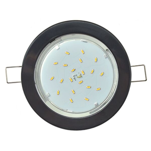 Светильник встраиваемый ECOLA легкий, GX53, 100х18 мм, черный