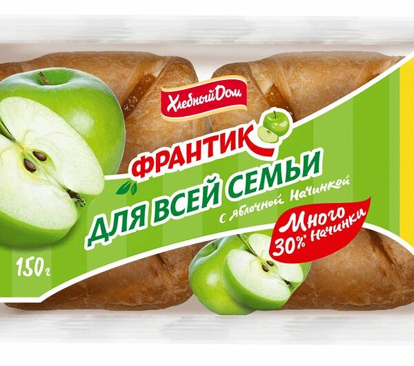 Слойка Хлебный дом Франтик с яблочной начинкой 2 х 75 г