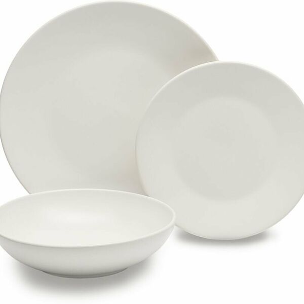 Набор посуды столовый  цвет белый глянец 12 предметов