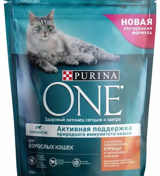 Корм для кошек Purina One для взрослых кошек курица-цельные злаки