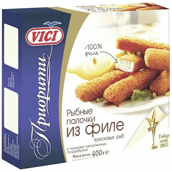 Палочки рыбные Vici из филе тресковых рыб 400 г