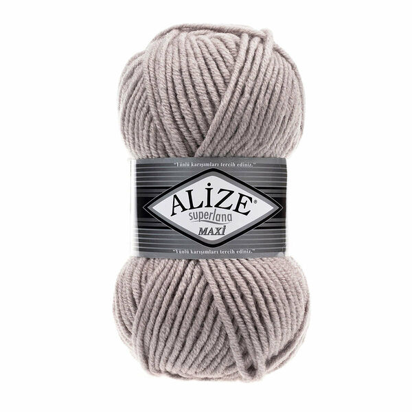 Пряжа ALIZE 'Superlana maxi' 100гр. 100м. (75% акрил, 25%шерсть) ТУ(652 пепельный)