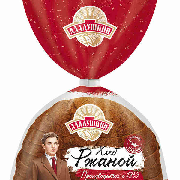 Хлеб Аладушкин ржаной подовый в нарезке, половинка
