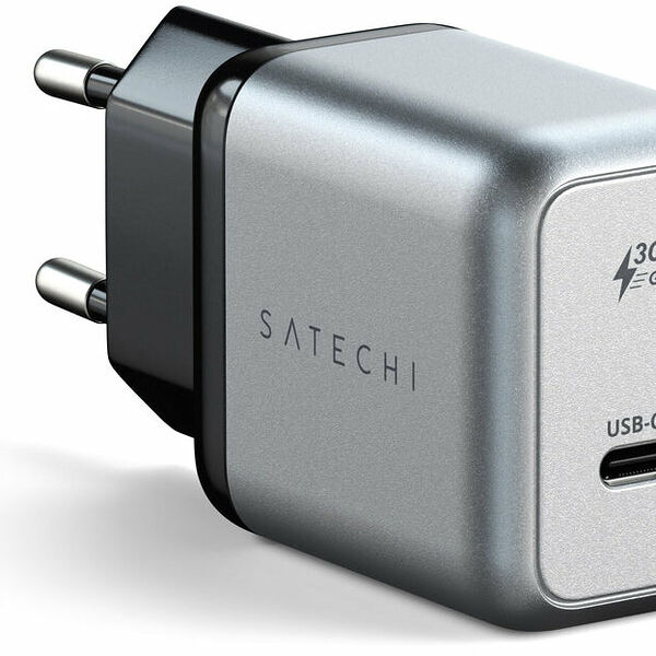 Зарядное устройство Satechi GaN Wall Charger 30W Type-C cерый космос