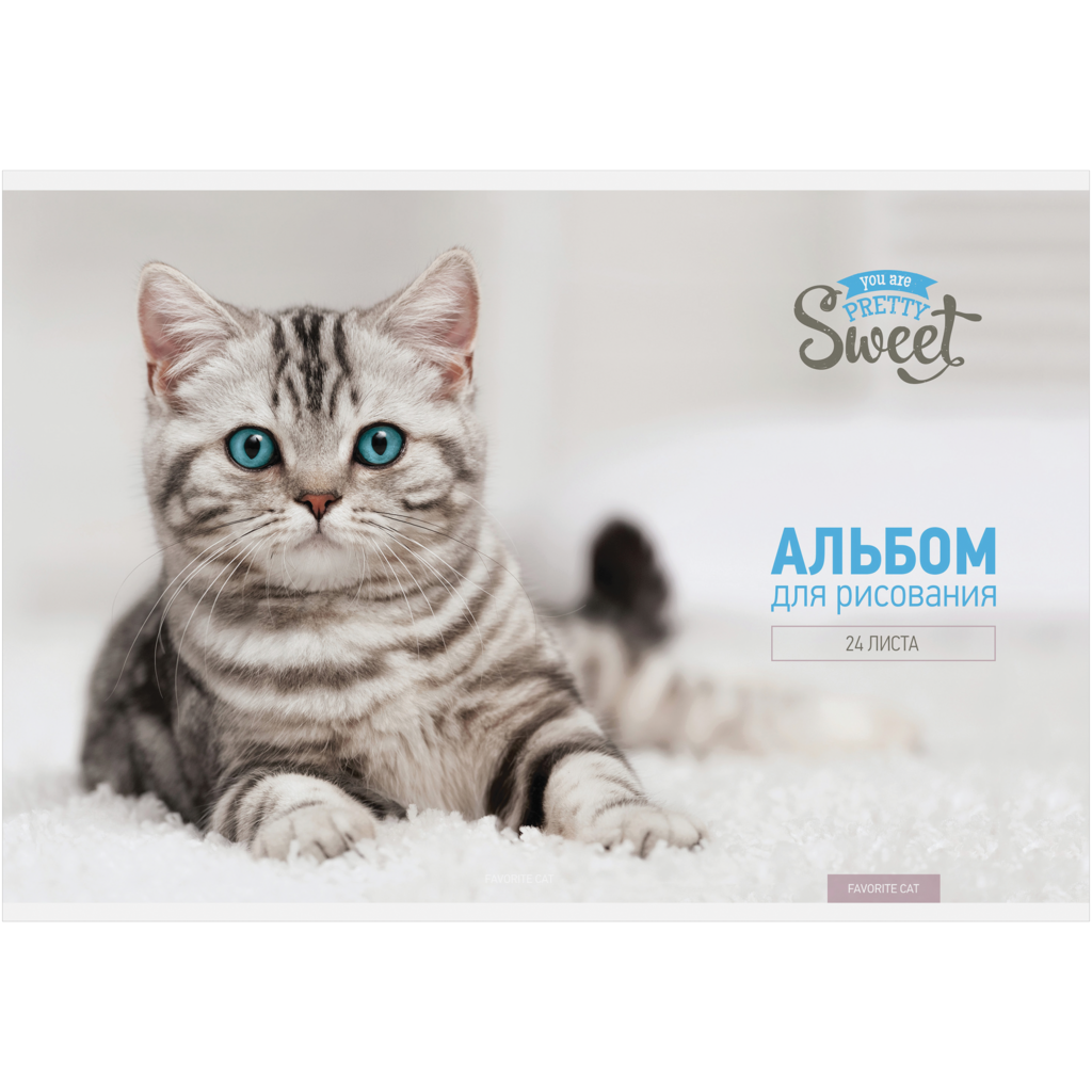 

Альбом для рисования СПЕЙС Pretty sweet Питомцы А4, 24 листа, на скрепке