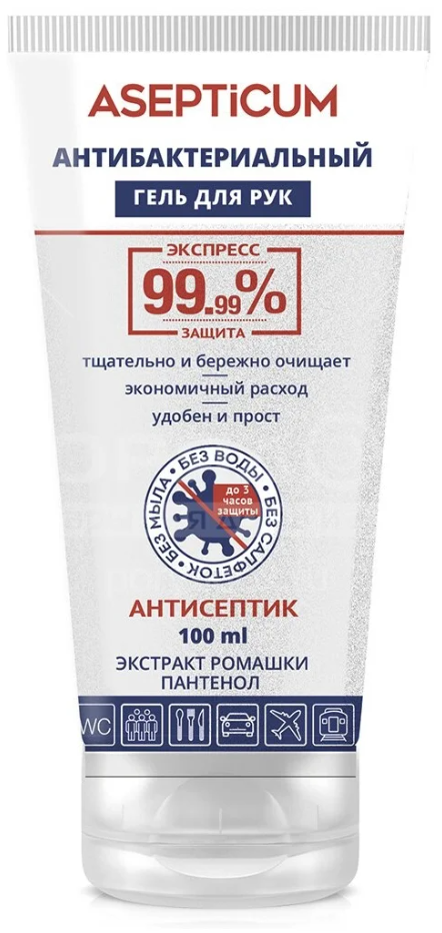 

Гель для рук ASEPTICUM Антибактериальный с экстрактом ромашки и пантенолом