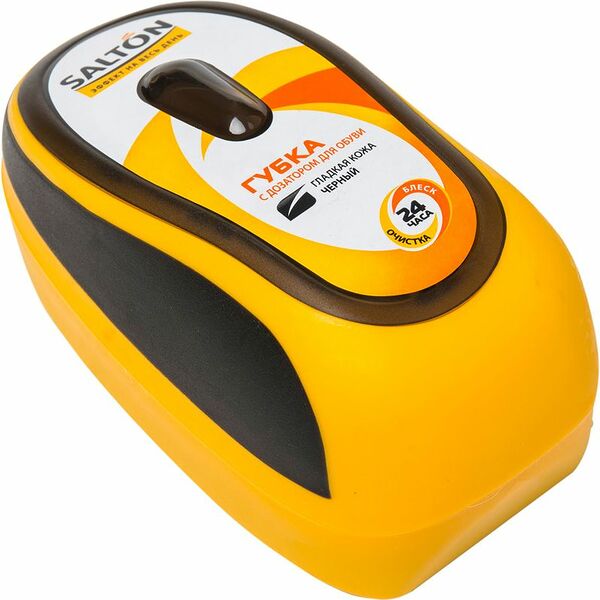 Губка для обуви Salton для гладкой кожи с дозатором черный