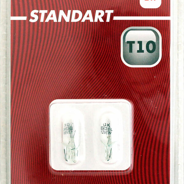 Автолампа накаливания AutoStandart W5W T10 12V 2шт
