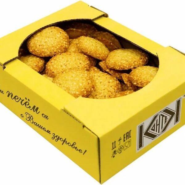 Печенье Контек Кунжутный грильяж песочное 300г