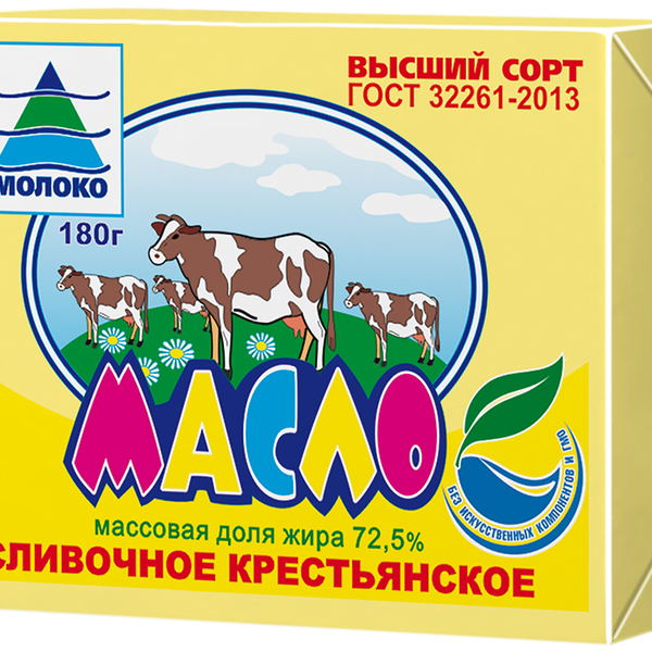 Масло сладко-сливочное Шахунья крестьянское 72.5%