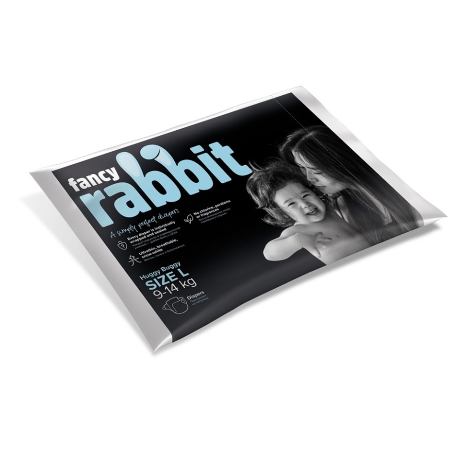 

Подгузники Fancy Rabbit на липучках р.L 9-14 кг, 32 шт