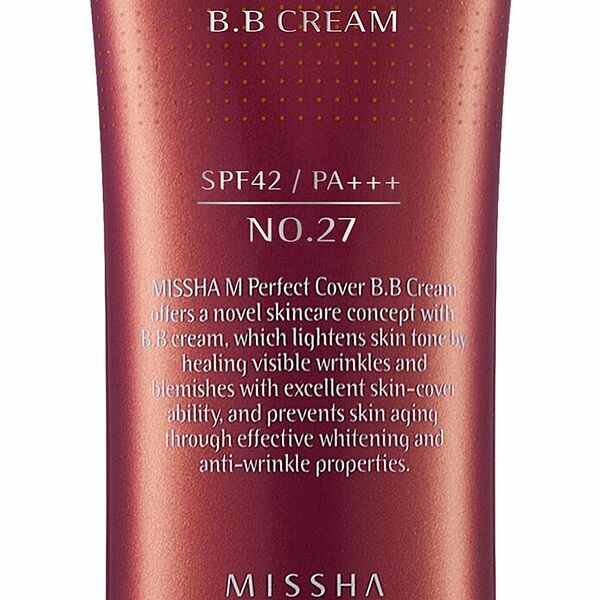 Missha М BB Perfect Cover Тональный BB крем для лица Идеальное покрытие SPF42/PA, 20 мл, 27 Honey beige