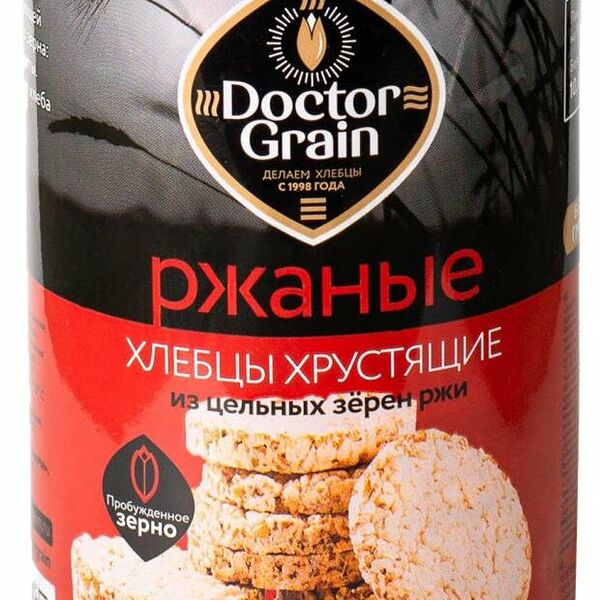 Хлебцы хрустящие Доктор Граин круглые ржаные