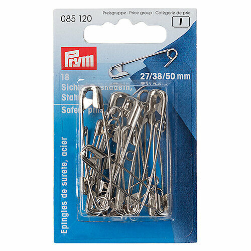 085120 Булавки английские (сталь) 0-3 серебр.цв. Prym