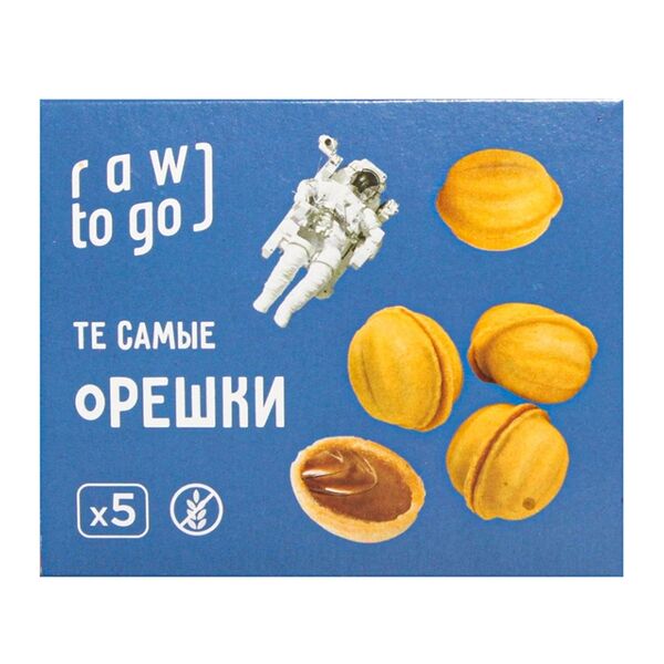 Печенье Орешки с кокосовой сгущенкой Raw to go 100 г, Россия