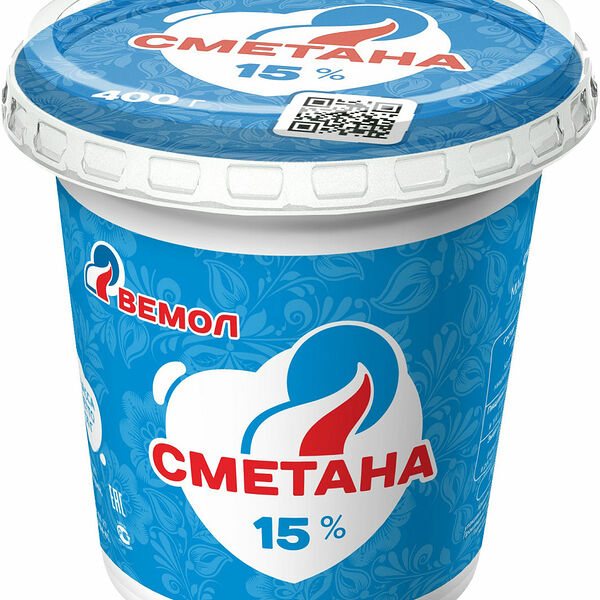 Сметана Вемол 15%