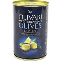 Оливки зеленые фаршированные лимоном Olivari  300г
