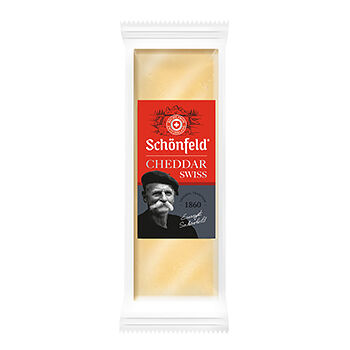 Сыр Swiss Cheddar 53%, Schonfeld, 150 г, Россия, БЗМЖ