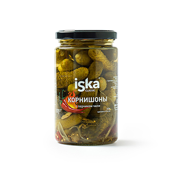

Корнишоны ISKA с зеленью 350г, Россия