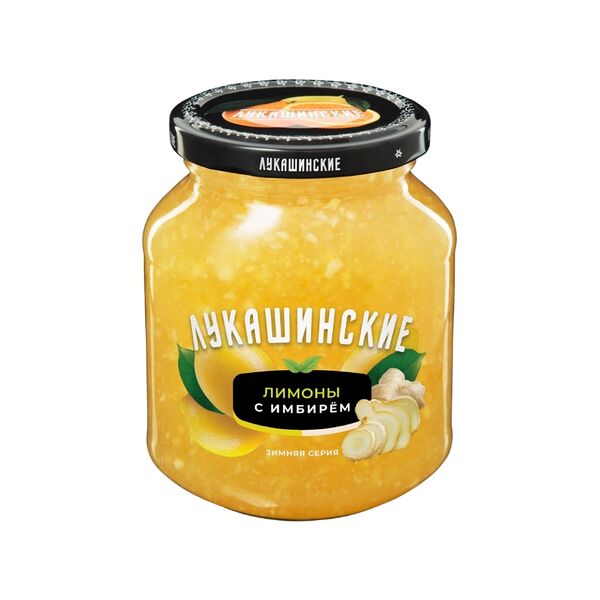 Лимоны дроблёные Лукашинские десерты с имбирём 450 г