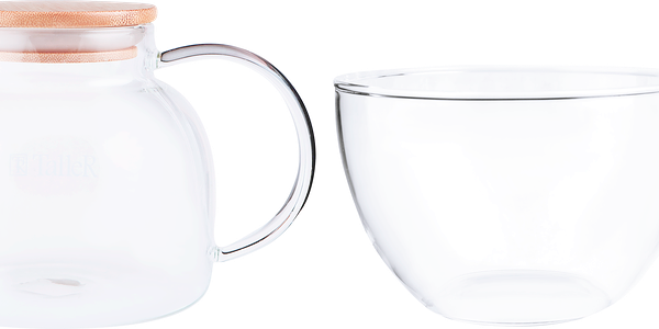 Набор чайный TALLER Сильвер 3 предмета: заварочный чайник 800 мл, 2 чашки по 250 мл