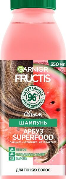 Шампунь для волос Garnier Fructis Superfood Арбуз 350мл