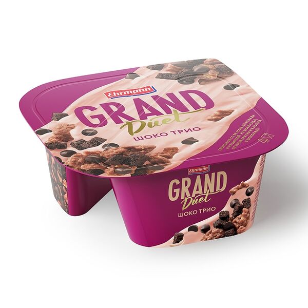Десерт творожный Ehrmann Grand Duet Шоко Трио 7,3%
