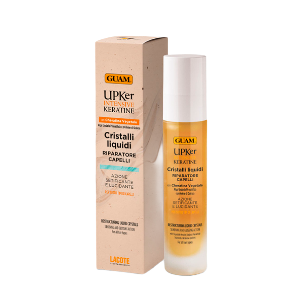 Масло для волос восстанавливающее разглаживающее с кератином GUAM UPKER Intensive Keratine Cristalli Liquidi 50 мл
