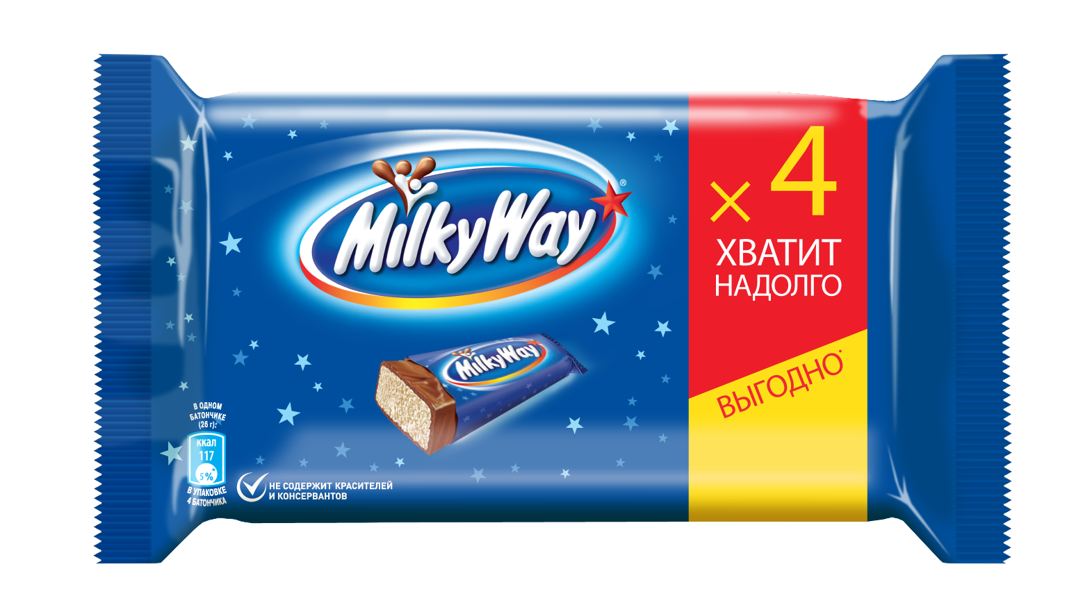 

Шоколадный батончик Milky Way с суфле 4 шт. 104 г