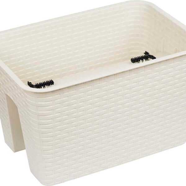 Кашпо на перила Idea Ротанг цвет: белый, 12 л