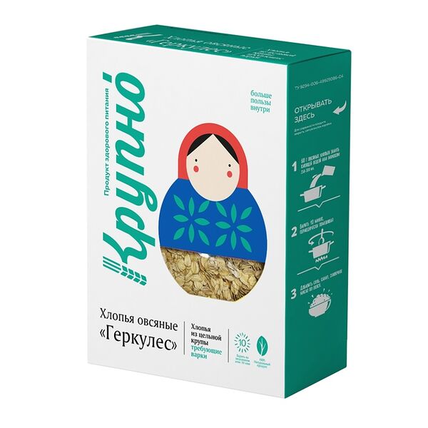 Хлопья овсяные Крупно Геркулес Крупно